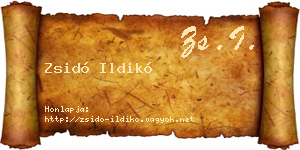 Zsidó Ildikó névjegykártya